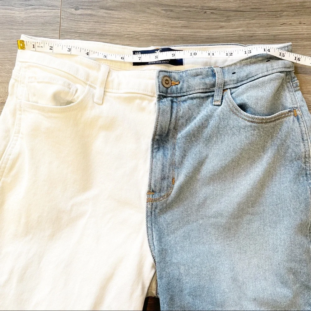 Hollister Ultra High Rise Mom Jeans Two Tone size 13 - Picture 7 of 7